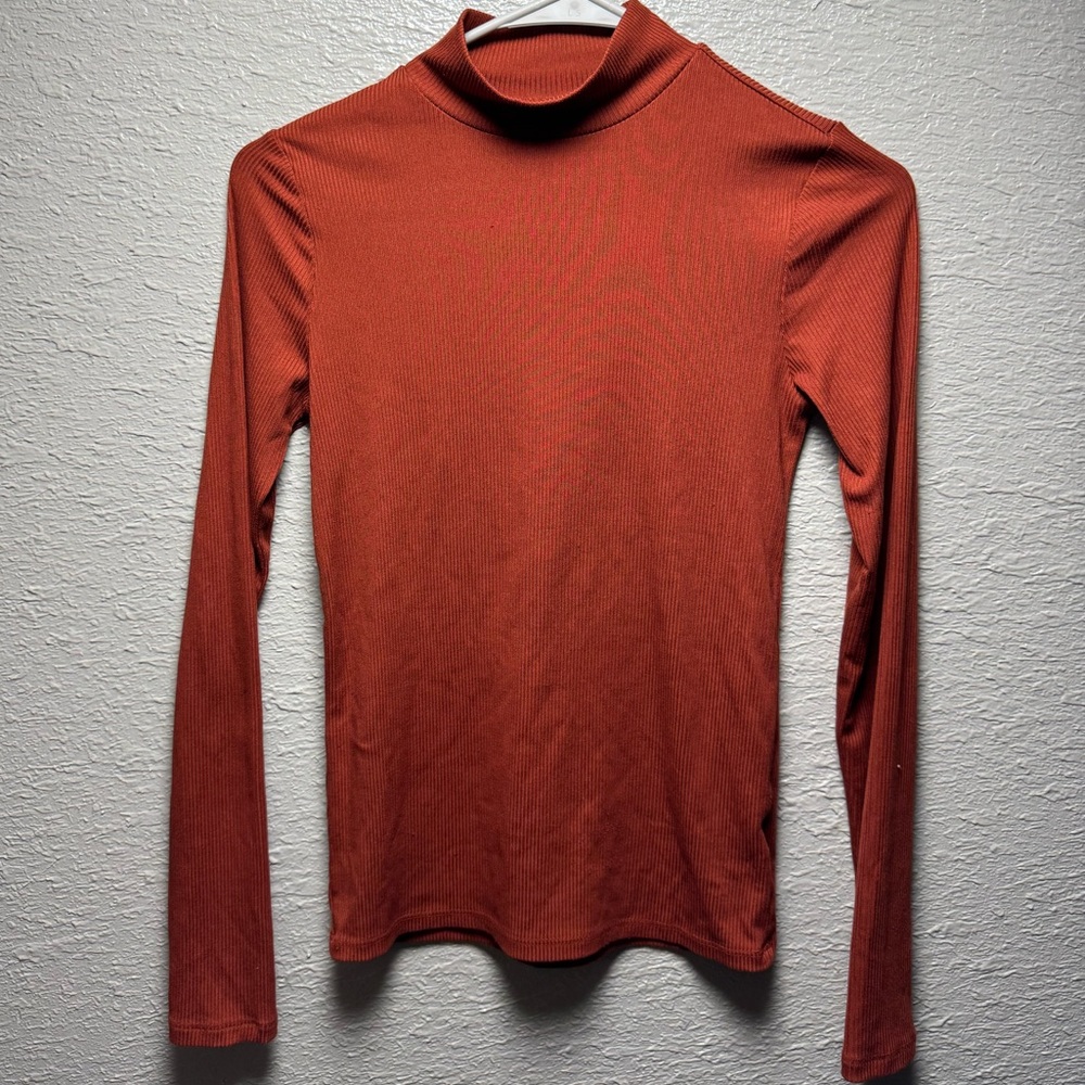 Soft burnt orange turtle neck